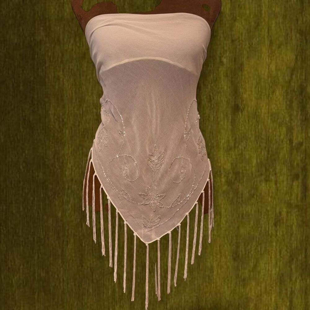 Vintage Fairy Festival Cottage Bridal Bride Bachelorette Party Embroidered Shawl